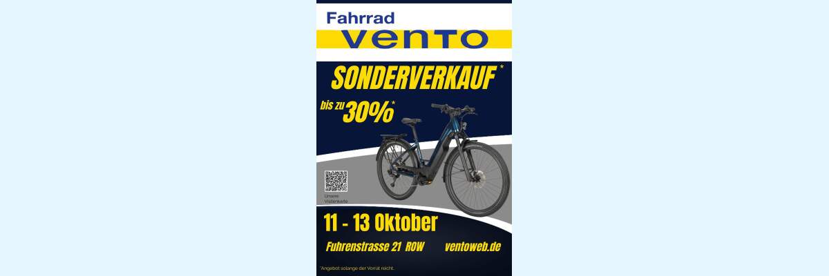 Großer  Sonderverkauf vom 11 - 13. Oktober - 