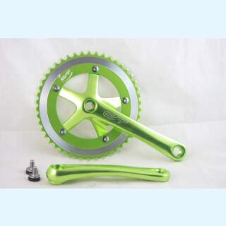 Kurbel Contec HPSTR Singlespeed Alu 170mm 46Z. für breite Kette (1 1/8") lightgreen grün eloxiert