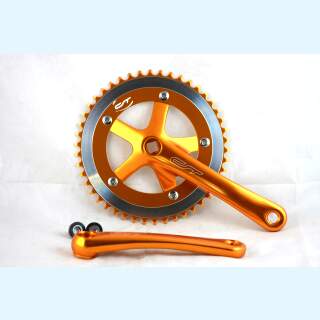 Kurbel Contec HPSTR Singlespeed Alu 170mm 46Z. für breite Kette (1 1/8") Kupferfarben eloxiert